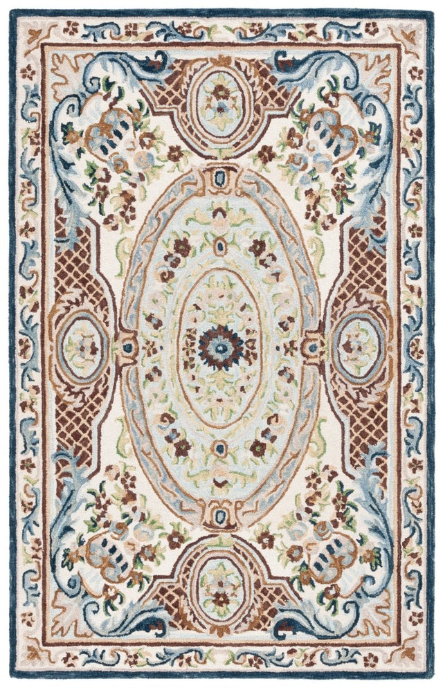 Safavieh Aubusson Aub202A Ivory/Blue Rug.