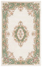 Safavieh Aubusson Aub301A Ivory/Green Rug - Safavieh - aub301a - 3