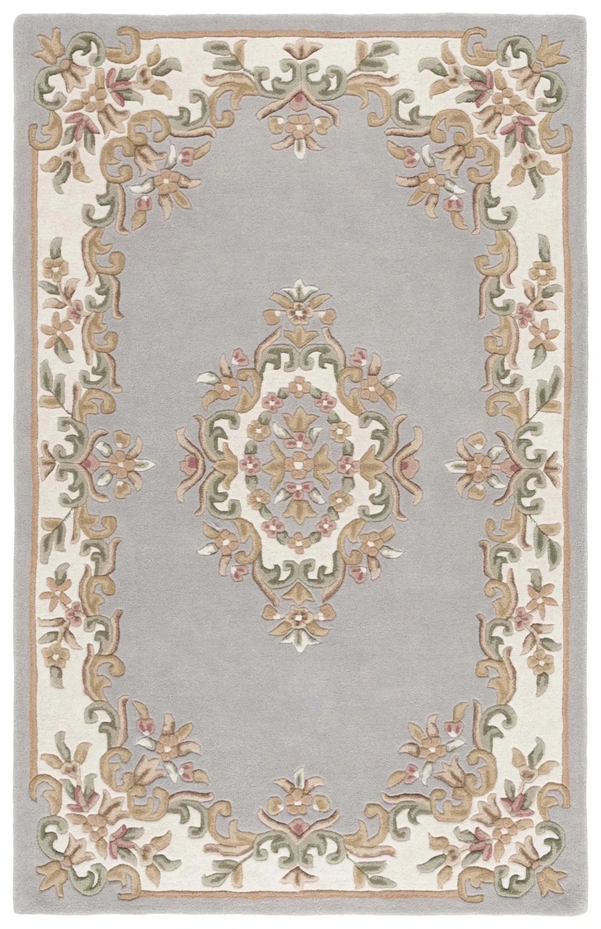 Safavieh Aubusson 4'-0" x 6'-0" Rug in Grey / Ivory