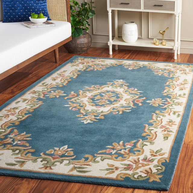 Safavieh Aubusson Aub301M Blue/Ivory Rug.