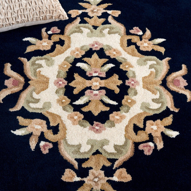 Safavieh Aubusson Aub301N Navy/Ivory Rug - Safavieh - aub301n - 28