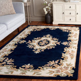 Safavieh Aubusson Aub301N Navy/Ivory Rug.