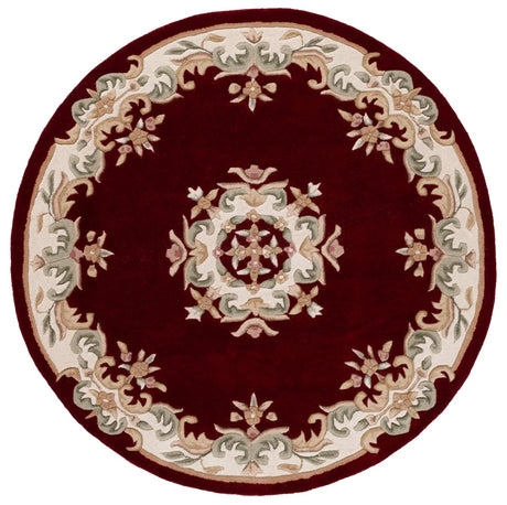 Safavieh Aubusson 6'-0" x 6'-0" Rug in Red / Ivory