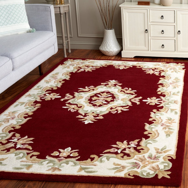 Safavieh Aubusson Aub301Q Red/Ivory Rug - Safavieh - aub301q - 3