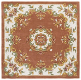 Safavieh Aubusson 6'-0" x 6'-0" Rug in Peach / Ivory