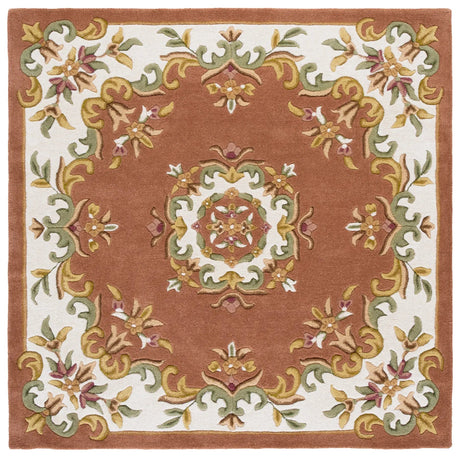 Safavieh Aubusson 6'-0" x 6'-0" Rug in Peach / Ivory