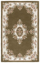 Safavieh Aubusson 4'-0" x 6'-0" Rug in Olive / Ivory