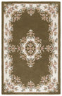 Safavieh Aubusson 4'-0" x 6'-0" Rug in Olive / Ivory
