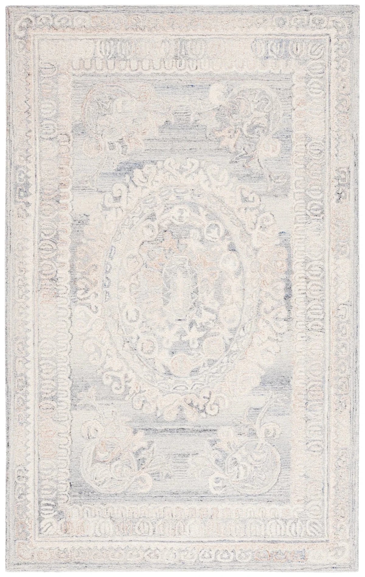 Safavieh Aubusson 4'-0" x 6'-0" Rug in Grey / Ivory
