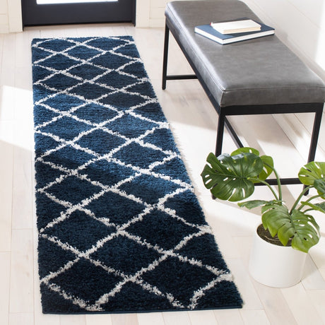 Safavieh August Shag Aug501B Navy/Ivory Rugs.