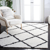 Safavieh August Shag Aug502A Ivory/Black Rugs.