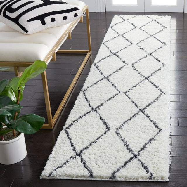 Safavieh August Shag Aug582F Ivory/Dark Grey Rugs.