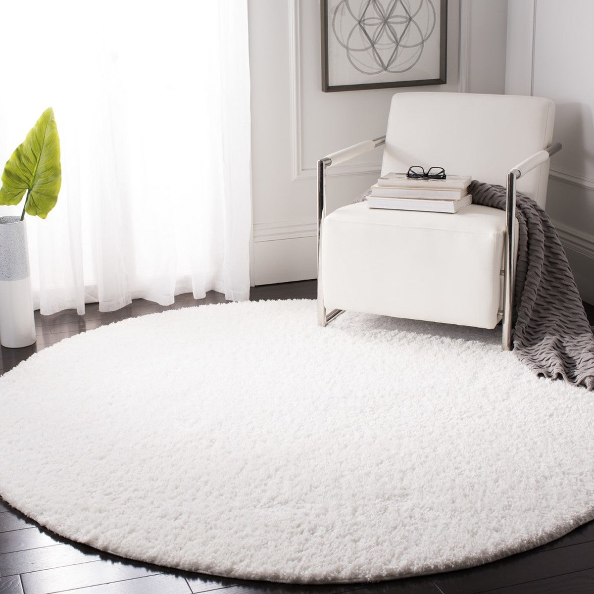 Safavieh August Shag Aug900A White Rugs - aug900a-7r