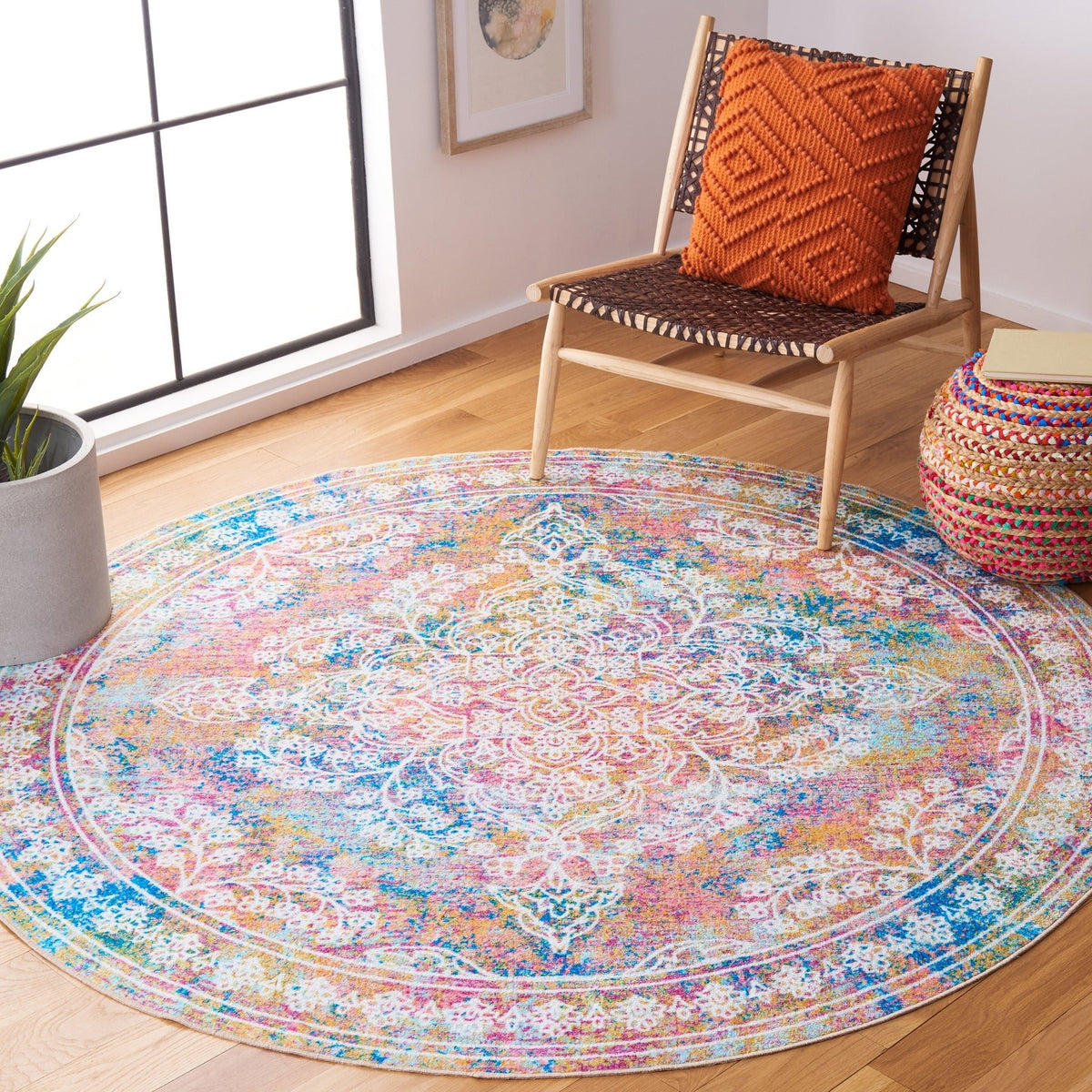 Safavieh Bahia Bah161A Ivory/Blue Rug - Safavieh - bah161a - 7r