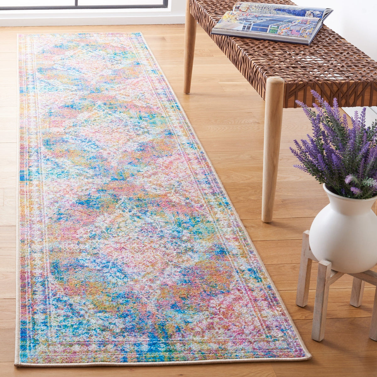 Safavieh Bahia Bah161A Ivory/Blue Rug - Safavieh - bah161a - 7r