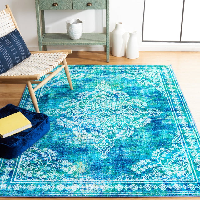 Safavieh Bahia Bah162M Blue/Green Rug.