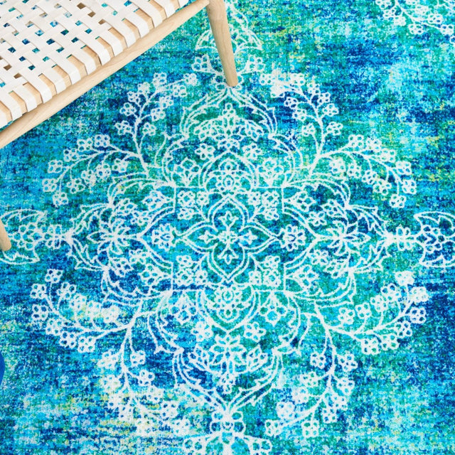 Safavieh Bahia Bah162M Blue/Green Rug.