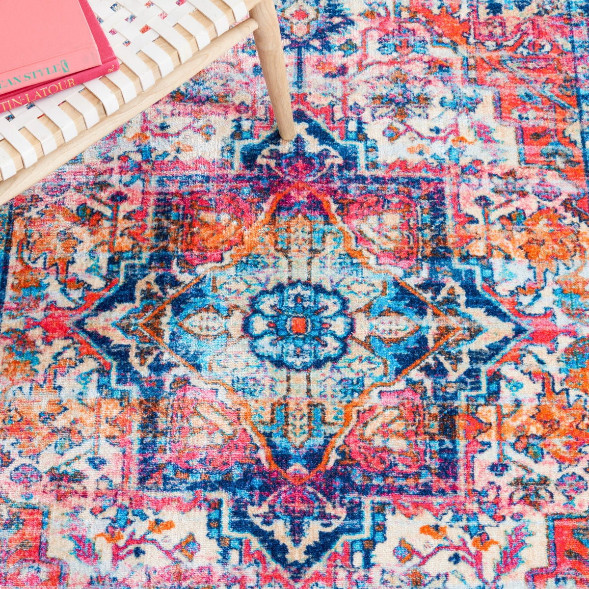 Safavieh Bahia Bah167N Navy/Pink Rug - Safavieh - bah167n - 7r