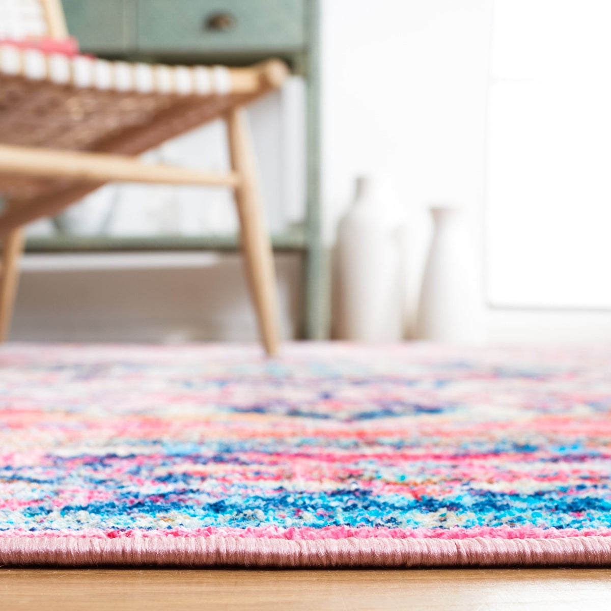 Safavieh Bahia Bah167N Navy/Pink Rug - Safavieh - bah167n - 7r