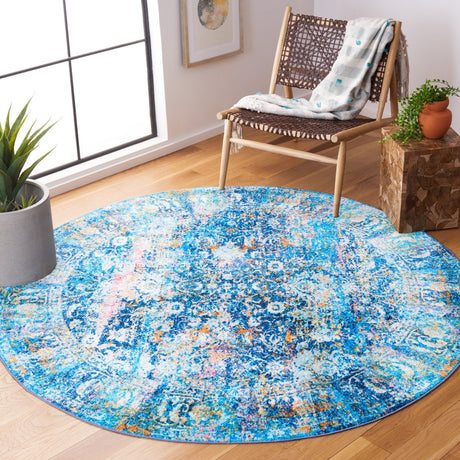 Safavieh Bahia Bah168M Blue/Gold Rug.