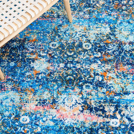 Safavieh Bahia Bah168M Blue/Gold Rug.