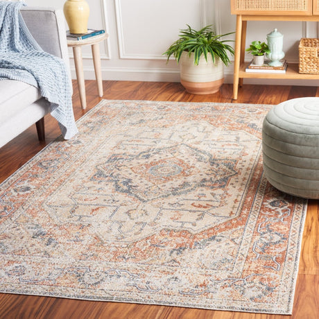 Safavieh Baltimore Bal854B Beige/Rust Rug.