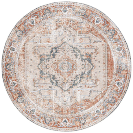 Safavieh Baltimore Bal854B Beige/Rust Rug.