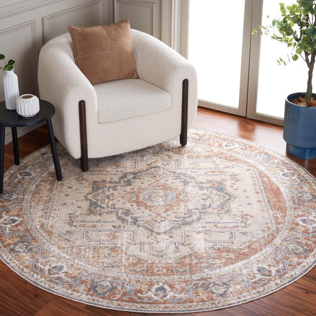 Safavieh Baltimore Bal854B Beige/Rust Rug.