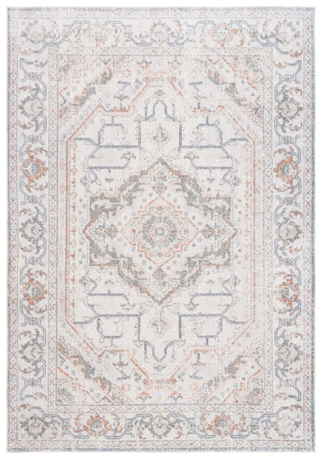 Safavieh Baltimore Bal854F Light Grey/Rust Rug.