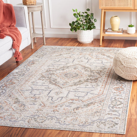 Safavieh Baltimore Bal854F Light Grey/Rust Rug.