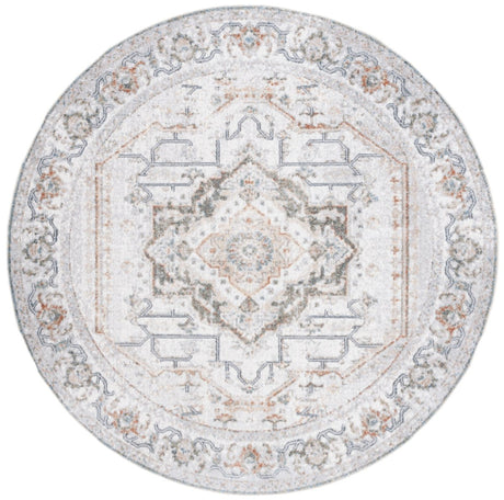 Safavieh Baltimore Bal854F Light Grey/Rust Rug.