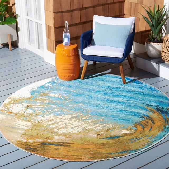 Safavieh Barbados Bar510M Blue/Gold Rugs.