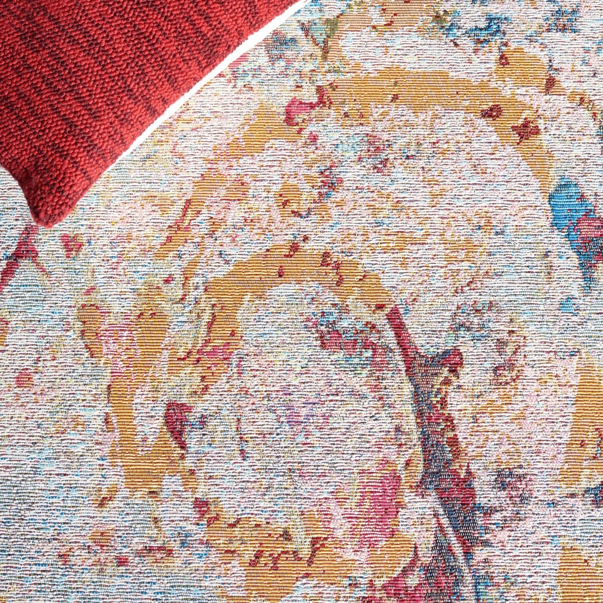 Safavieh Barbados Bar538J Light Blue/Yellow Rust Rug.