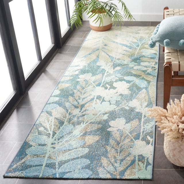 Safavieh Barbados Bar541K Blue Green/Ivory Rug.