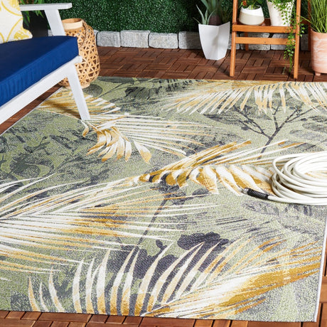 Safavieh Barbados Bar543Y Green/Black Gold Rug.