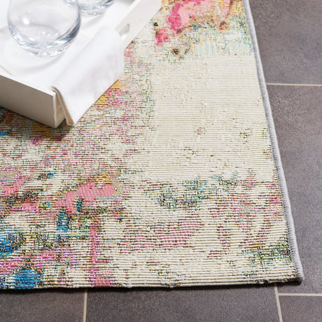 Safavieh Barbados Bar544Y Green Ivory/Black Rust Rug.