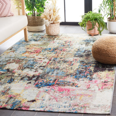Safavieh Barbados Bar544Y Green Ivory/Black Rust Rug.