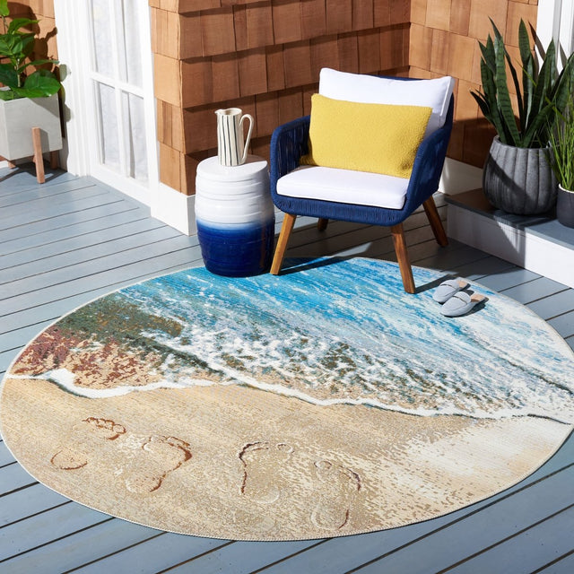 Safavieh Barbados Bar550A Gold/Blue Rugs.