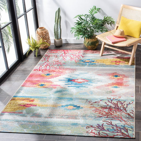 Safavieh Barbados Bar554M Light Blue/Pink Rugs.