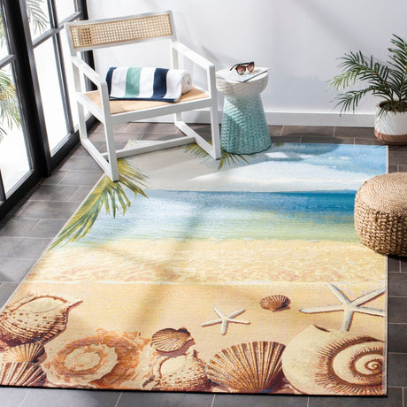 Safavieh Barbados Bar555A Gold/Blue Rugs.