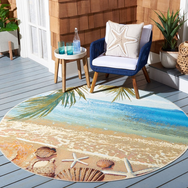 Safavieh Barbados Bar555A Gold/Blue Rugs.