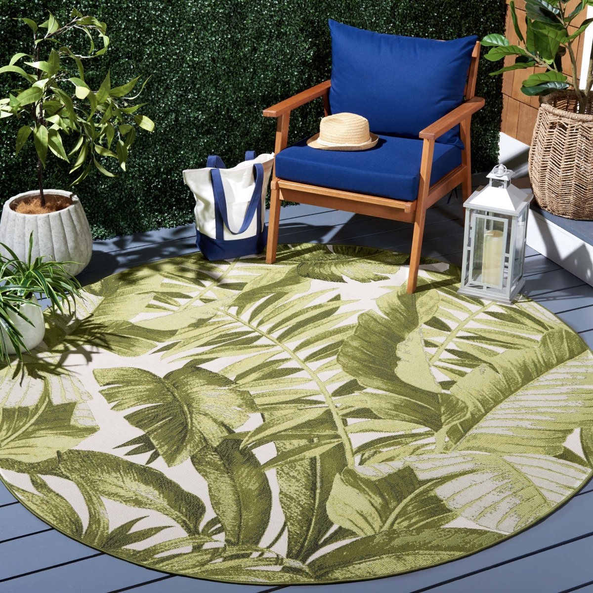 Safavieh Barbados Bar598A Ivory/Green Rug.