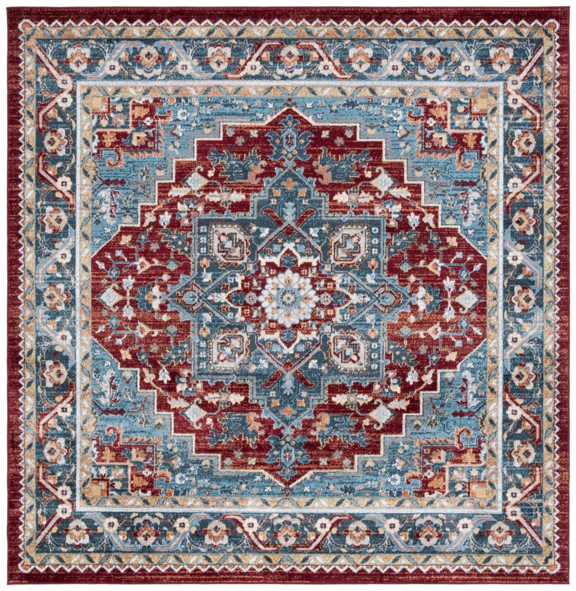 Safavieh Bayside Bay108M Blue/Red Rug.