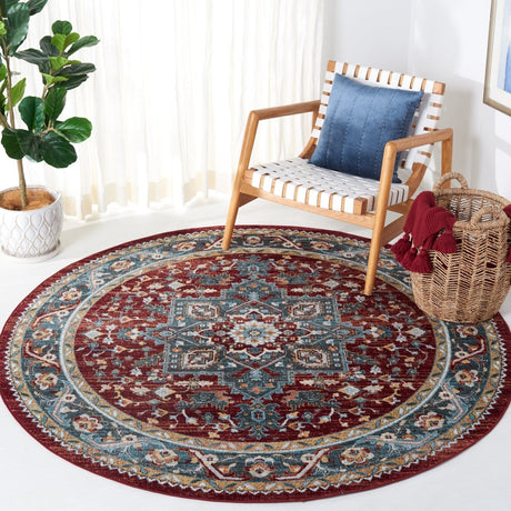 Safavieh Bayside Bay108M Blue/Red Rug.