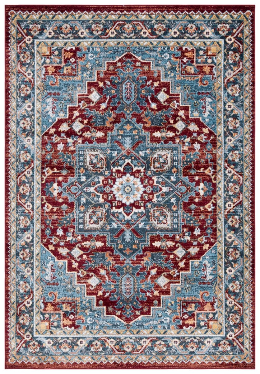 Safavieh Bayside Bay108M Blue/Red Rug.