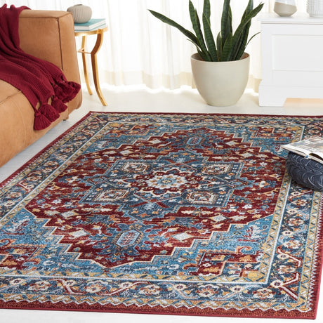 Safavieh Bayside Bay108M Blue/Red Rug.