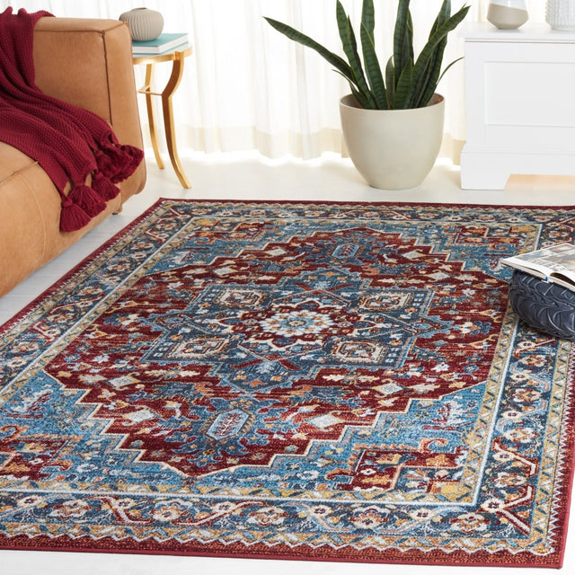 Safavieh Bayside Bay108M Blue/Red Rug.