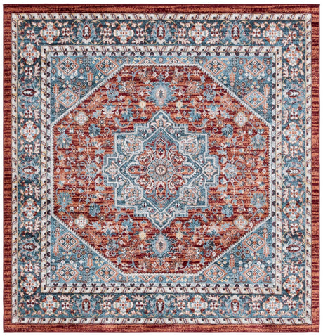Safavieh Bayside 6'-7" x 6'-7" Rug in Red / Blue