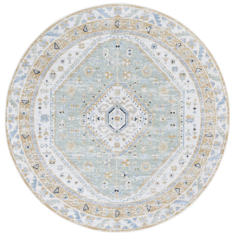 Safavieh Bayside 6'-7" x 6'-7" Rug in Gold / Green