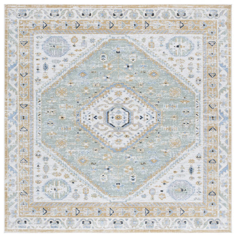 Safavieh Bayside 6'-7" x 6'-7" Rug in Gold / Green